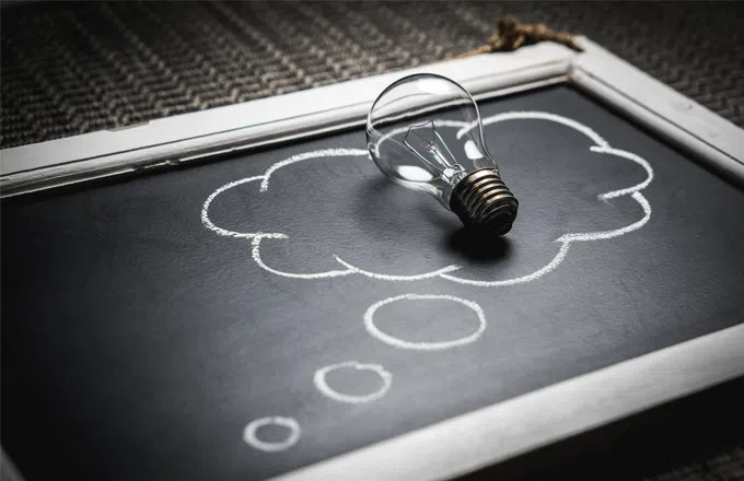 A lightbulb insinuating an idea