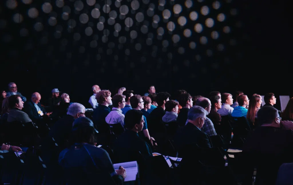 A large audience at a conference