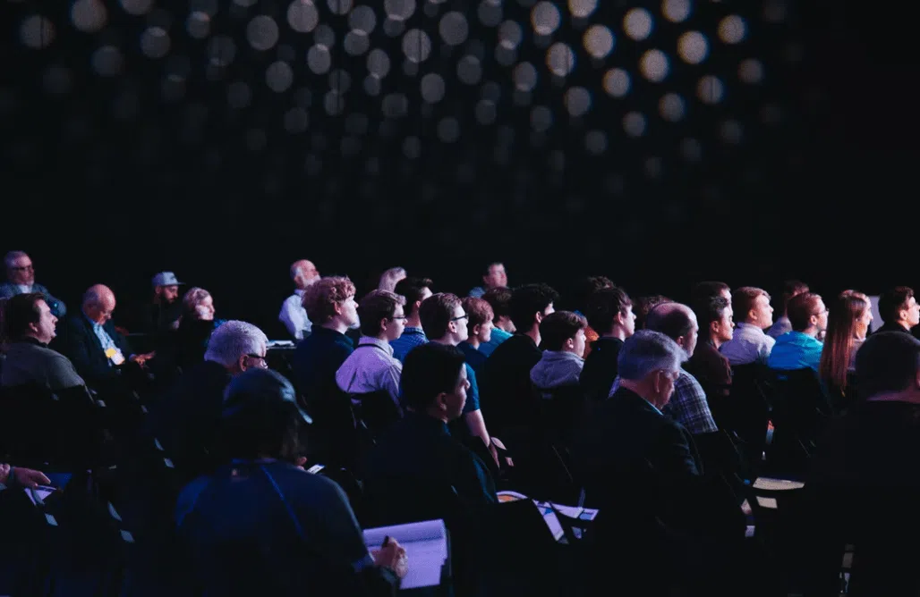 people watching a presentation