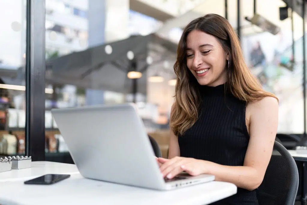 person using a laptop