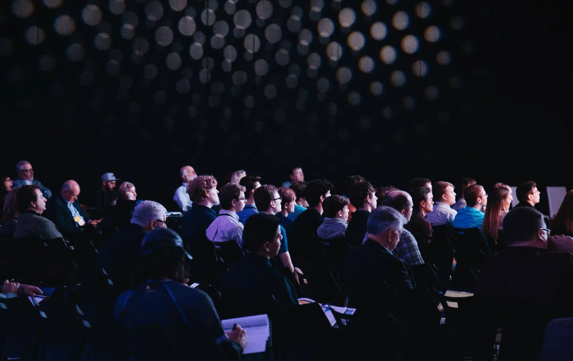 A large audience at a conference