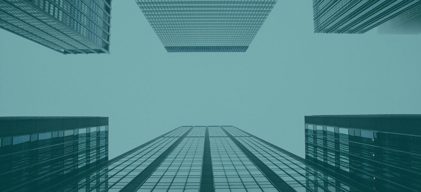 upward view of skyscrapers