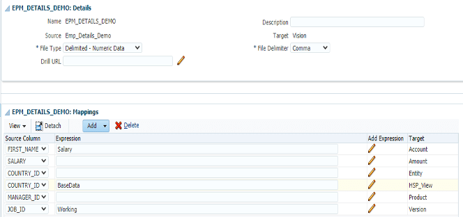 Create Import Format