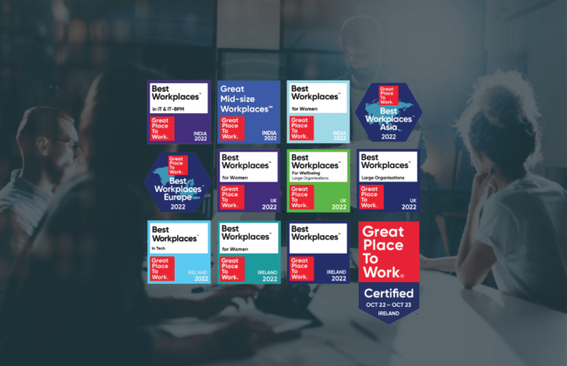 A series of 12 variations of a Great Place to Work logos