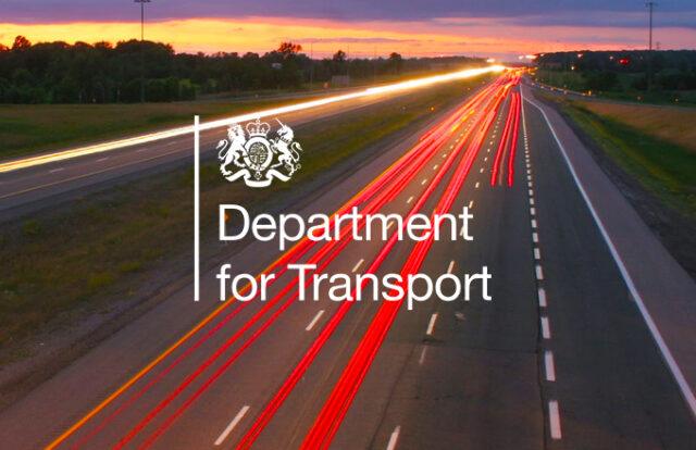 Department of Transport logo laid over an image of a motorway