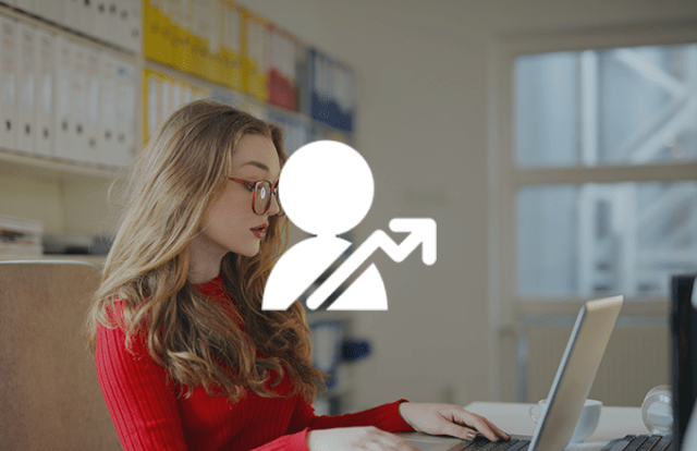 Girl at a laptop