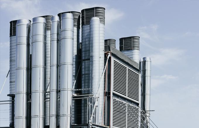 Image of large outdoor factory equipment