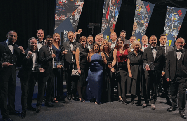 Success for Version 1 at the UKOUG Community Awards 2023. group shot of winners