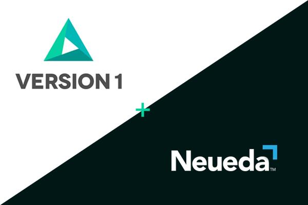 Version 1 X Neueda logos