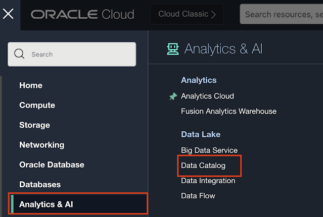 working with data catalog