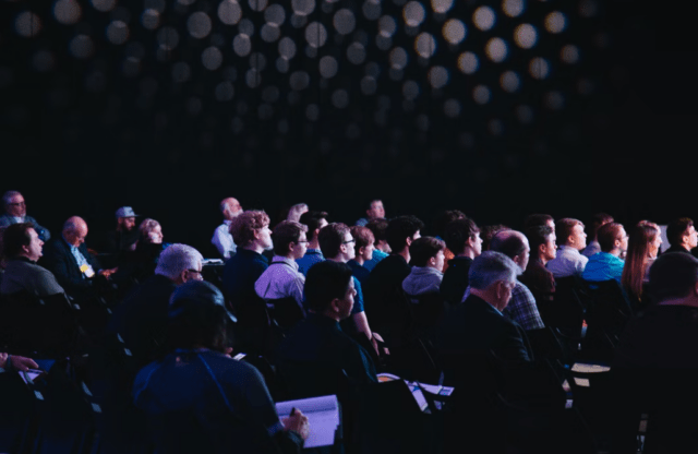 people watching a presentation