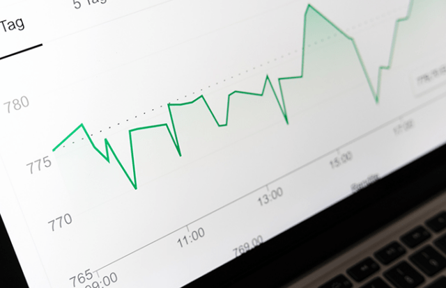 Close up of a graph