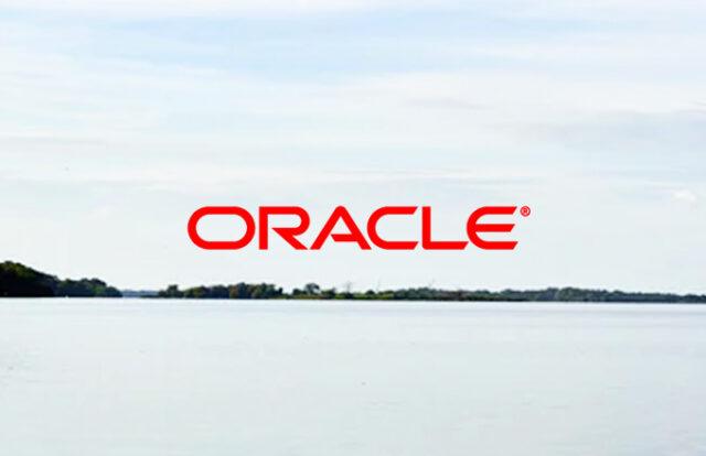 ORACLE logo laid over the scene of a sea