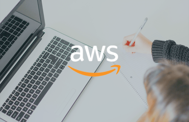 Laptop and AWS logo
