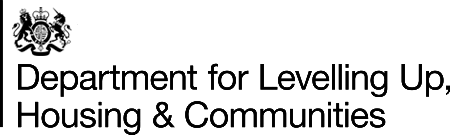 Department for Levelling up, Housing and Communities logo