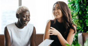 two women at desk