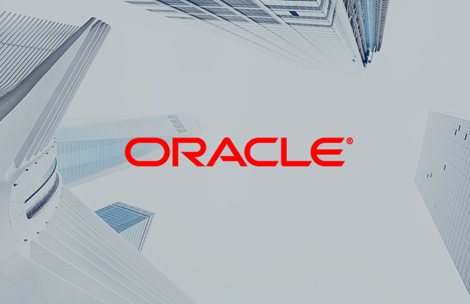 Skyscrapers and ORACLE logo