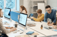 people sat in an office environment