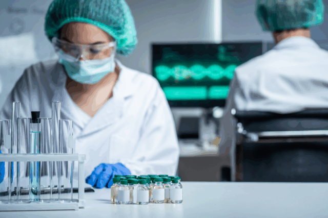 Science worker in lab