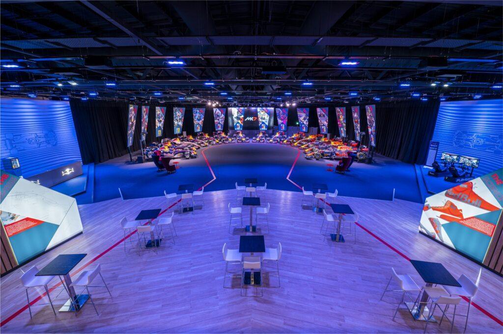 Red Bull factory with F1 cars