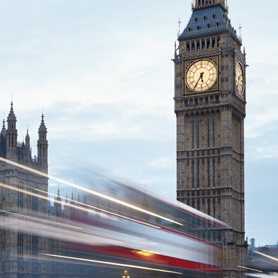 Westminster with red bus