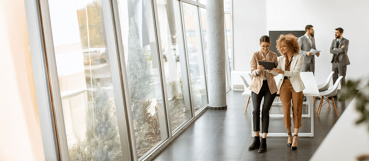 People in an office setting