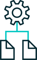 icon of gear and documents