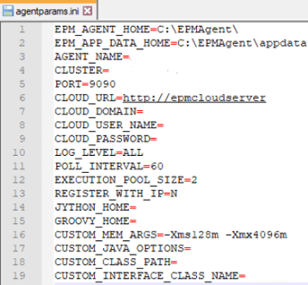 Agent Parameters