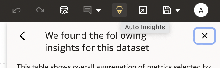 Auto Insights in Oracle Analytics 6.4